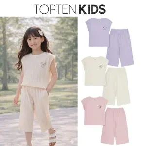 [탑텐키즈](마산점)25년 FW(여아) 립 7부 팬츠 셋업 MKF3IP2001