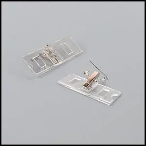 [하프클럽/]행사 투명플라스틱명찰 명함 이름표 70x25집게