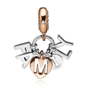 787785CZ 퍼펙트 페밀리 로트 투톤 펜던트 겸 댕글 참