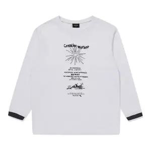 [블루테일](광주신세계)AZG7TS01WT 소매 배색 화이트 티셔츠