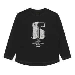 [블루테일](광주신세계)[ 단독 특가AZG7TS04BK 절개 블랙 긴팔 티셔츠