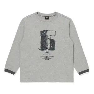 [블루테일](광주신세계)[AZG7TS02MG 소매 배색 멜란지 티셔츠