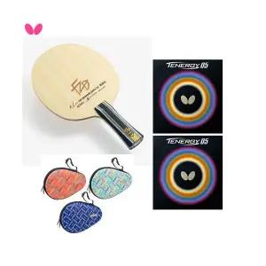 버터플라이 판젠동 슈퍼ZLC-FL(나팔형)+테너지64 적색/흑색 부착,버터 하드케이스 세트상품