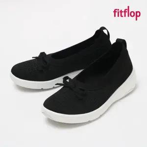 [콜핑]핏플랍 운동화 슈퍼Q 보우 니 벨트 플랫 여성 슬립온 블랙 JH8-001