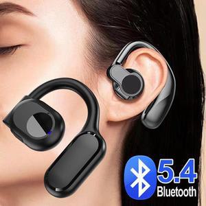 블루투스 5.4 오픈 무선 이어폰 공기 전도 조절 가능한 귀고리 스포츠 음악 자동차 통화용 마이크가 있는