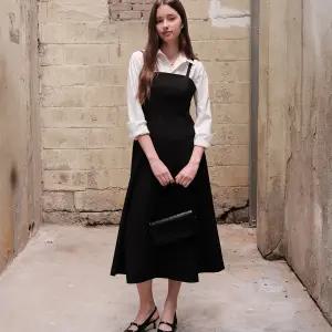 WOMAN 플레어 슬리브리스 롱 원피스 [2COL] / WBE3L15504