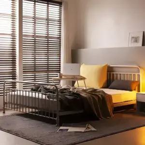 에보니아 버디 철제 평상형 침대 프레임 슈퍼싱글 퀸 / 철재 저상형 침대