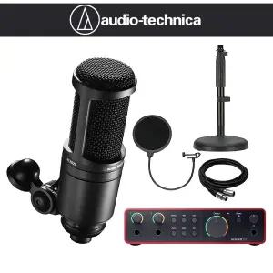 오디오테크니카 AT2020 콘덴서 마이크 포커스라이트 스칼렛2I2 4세대 RODE DS1 패키지