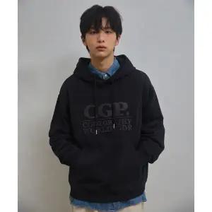 코드그라피 CGP 스퀘어 로고 후디_블랙