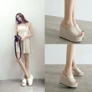 키높이 슬리퍼 통굽 플랫폼 수제화 사무실슬리퍼 편한 웨지힐 여름 가보시