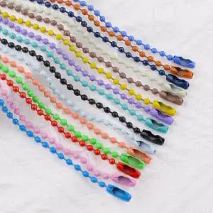 컬러 군번줄 열쇠 고리 가방 키링 체인 부자재 100개