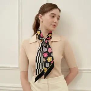 엘르 마카롱 실크 방도 스카프 SE549S303