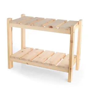 조립형 원목 화분 선반 받침대 베란다 선반대 다이 거실