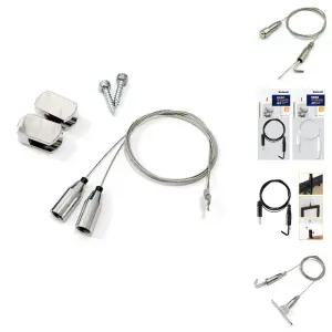 와이어 액자 걸이 덮개 고리형 천정 고리 5T/그림/레일/천장/못없이/걸기/레일형/벽면/간판줄/와이어줄/