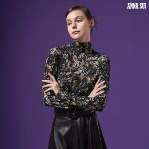 24FW 울 블렌디드 플로럴 아트웍 티블라우스 3종