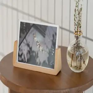 아크릴 우드 탁상 액자 프레임 우드심플 엽서 투명