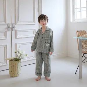 솔로 허니콤 국산 남 유아 아동 주니어 긴팔 잠옷 파자마 세트