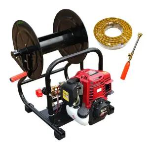 4행정 혼다 타입 엔진 동력 분무기 구보텍 호스릴 탑재형 농약 살수기 살포기 8.5mm x 50m