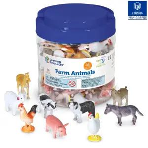 러닝리소스 농장동물 수세기 가축 동물 피규어 숫자학습 역할놀이 수놀이 모형 (60p)