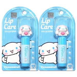산리오 어린이 캐릭터 피규어 립케어 4.5g 무향 무색 시나모롤 립밤 2개