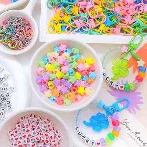 30인용 네잎클로버 자외선 키링 만들기 열쇠고리 DIY 비즈 공예 재료 단체 체험 활동 수업 봄이오나봄 키트