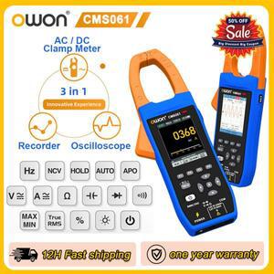 OWON 3 In 1 AC/DC 클램프 Teter + 디지털 오실로스코프 CMS101 1000A Bluetooth 레코더 기능 NCV 측정기
