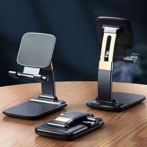 폴딩 슬라이드 홀더 핸드폰 스탠드 거치대 태블릿/스마트폰 받침대 휴대폰 데스크 탁상 책상 각도조절