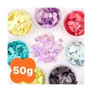 컬러 자개 조각 가루 50g 자개공예 레진아트 재료 소포장 미술 재료