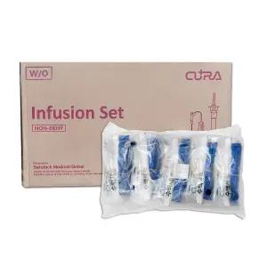 큐라 수액세트 무침 20봉/1박스 멸균제품 링거줄 연결관 수액줄