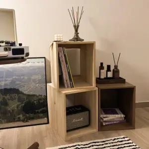 갤러리데코 속깊은 LP수납장 우드 공간박스 삼나무 재질