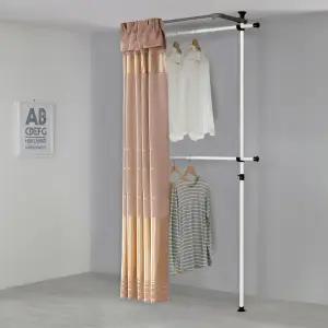 왕자 심플 2단 커튼 행거 선택형B 시스템 드레스룸 옷장