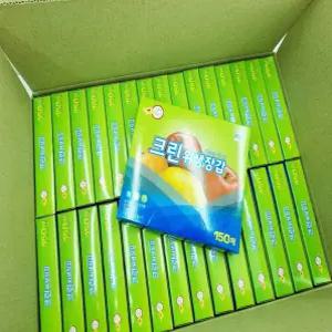 김장비닐장갑 크린위생장갑 기쁜소식 150매 30개 일회용장갑 한박스 캠핑위생용품
