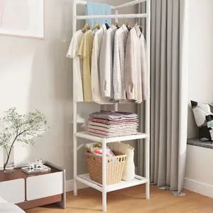 코너형 멀티행거 수납선반 2단 3단 옷장정리용 수납함 드레스룸선반