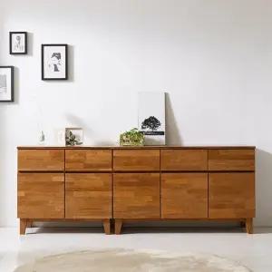 듀브 2000 멀바우원목 LPM 수납장 높은거실장 GB_008