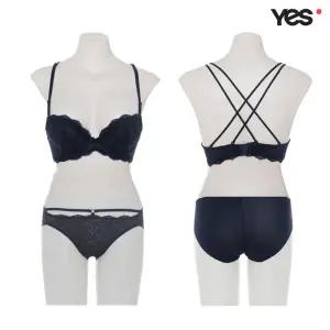 [롯데백화점]예스 네이비 섹시백 헴팬티 세트 YSWBX513YSWPX514