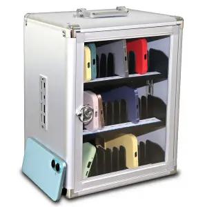 알루미늄 휴대폰 보관함 스마트폰감옥 금욕상자 벽걸이형 수납함 학원 사무실 시험장용 36구