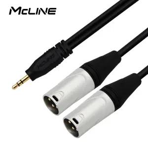 맥라인 스테레오 3.5mm AUX to 2 XLR 캐논 Y 케이블 5m MC-HA48