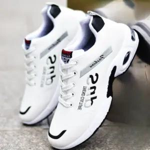 캐주얼 남자 런닝 운동화 화이트 쿠션 조깅화 트레킹 헬스 스포츠  미끄럼 방지