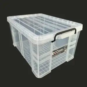 신한리빙 레오박스 600 (60L) (2개입) 수납 정리함 투명박스 리빙박스