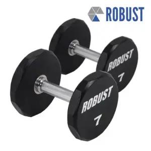로버스트 아령 7kg (2개) 헬스장 덤벨 우레탄 코팅 12각고정