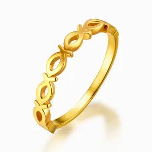 [한국금다이아몬드] 순금 행운 물고기 링크 반지 24K