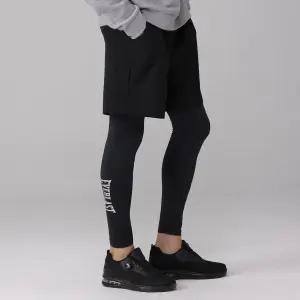 에버라스트 남자 기모 반바지 레깅스 일체형 빅로고