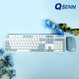 큐센 MK314 사무용 저소음 무선 마우스 키보드 세트 슈팅스타