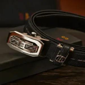 닥스 액세서리 남성 25SS [스테디셀러] 블랙 체크배색 소가죽 벨트 WBBE5E614BK