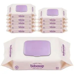 베베숲 물티슈 캡형 80매 10개입 도톰한 물티슈