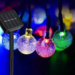 (30구 6m) 태양광 LED 가랜드 전구 야외 조명등/크리스마스/조명/줄전구/트리등/트리/파티/소품/장식/전구