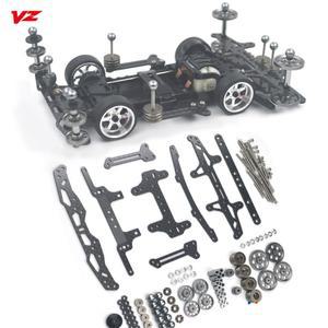 DS YJ 1SET VZ MINI FMA TAMIYA 오프 롤러 고급 나사 수정 업그레이드 자동차 스테이지 S2 부품 4WD 탄소 섬유 키트 스테이