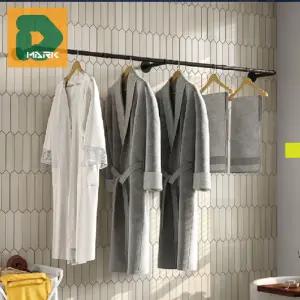 공간활용 벽걸이행거 2단 키밍 더블형 옷걸이 틈새 매장용 다용도 파이프행거 고정식 수납 의류 벽부착