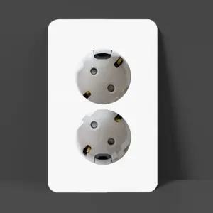 (10개 묶음) 현대 매입 2구 콘센트/방수/박스/세로형/콘센트/매립형/화장실/욕실/싱크대/주방/노출/콘센트