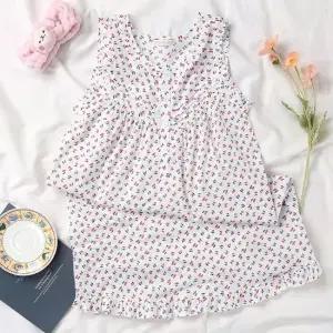 체리 나시 순면 여성 빅사이즈 원피스 잠옷